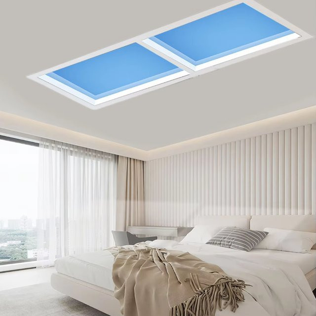 HomeLover Nordic Blue Sky Deckenleuchte im skandinavischen Design für Badezimmer, Küche und Kinderzimmer, Farbe: Blau/Weiß - Bild 1