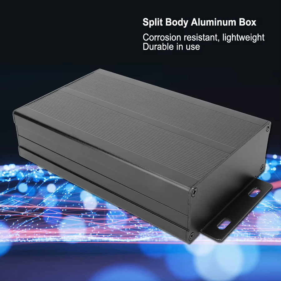 VBESTLIFE Aluminium-Boxgehäuse in Schwarz als Wärmeableitendes Kühlgehäuse für elektronische DIY-Platinenprojekte, B/T/H: 40 x 97 x 150 mm - Bild 2