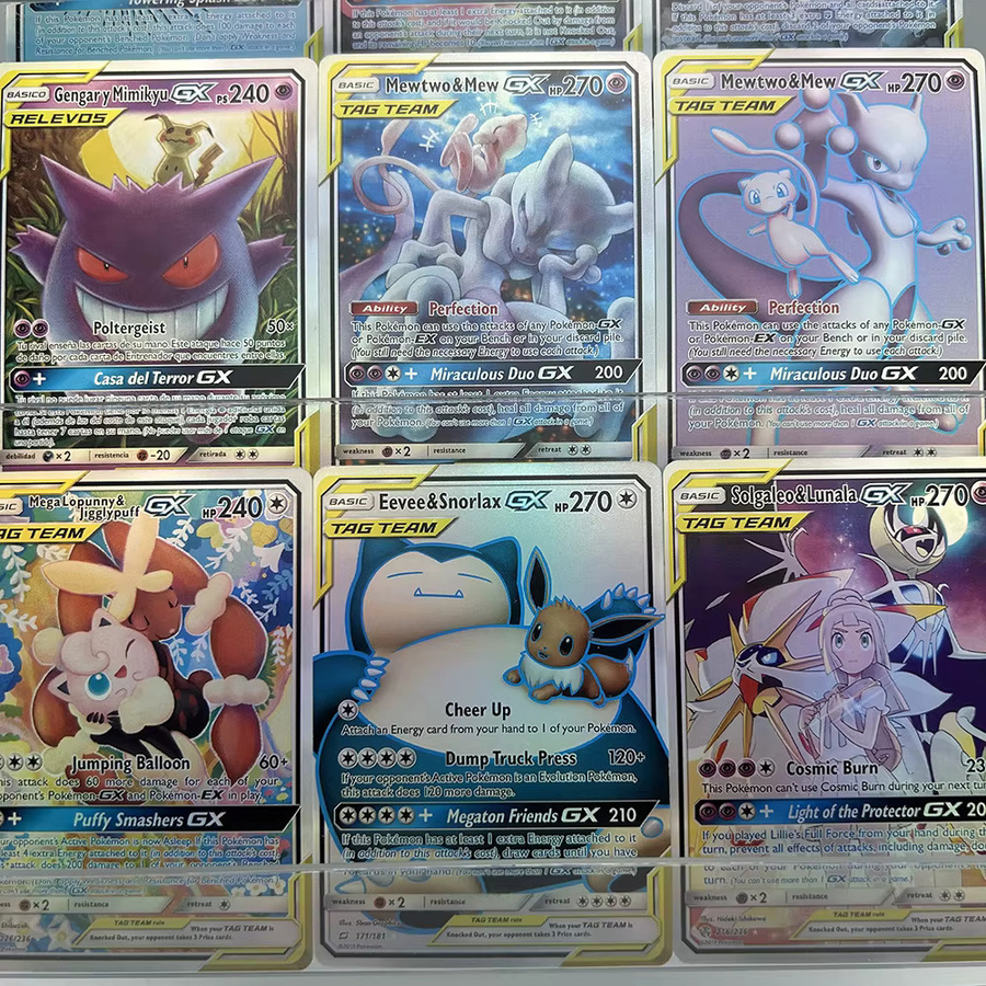 Keeppley Pokémon Sammelkarten GX Tag Team, 9-teiliges Set, Holo Foil - Bild 2