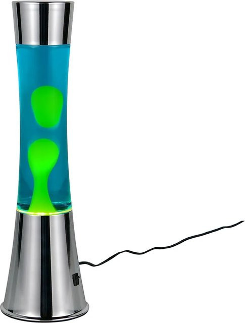 Reality Leuchten Etna LED-Lavaleuchte aus Glas in Gelb und Silber, Durchmesser: 11,5 cm - Bild 1