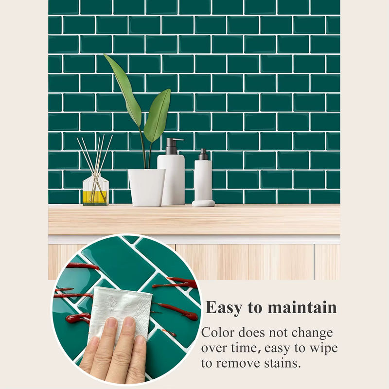 Vividtiles Wandfliesenaufkleber Subway Tile aus Vinyl, selbstklebend, Mehrfarbig, 10 Blatt - Bild 3