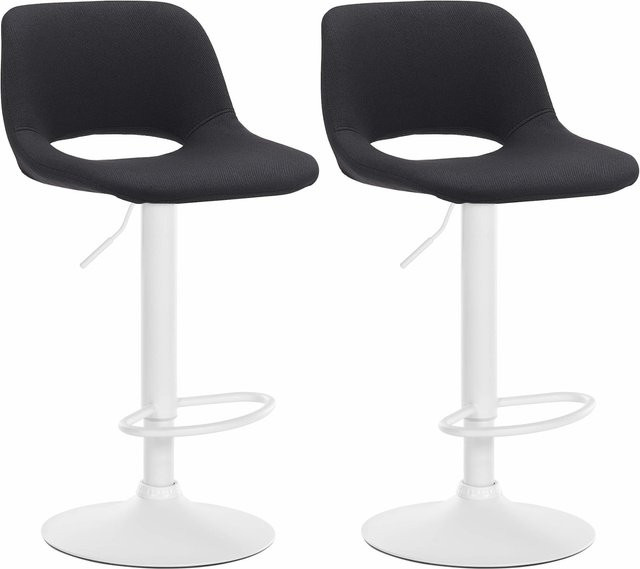CLP 2er Set Barhocker Camden modern mit Stoff-Bezug in Schwarz - Bild 1