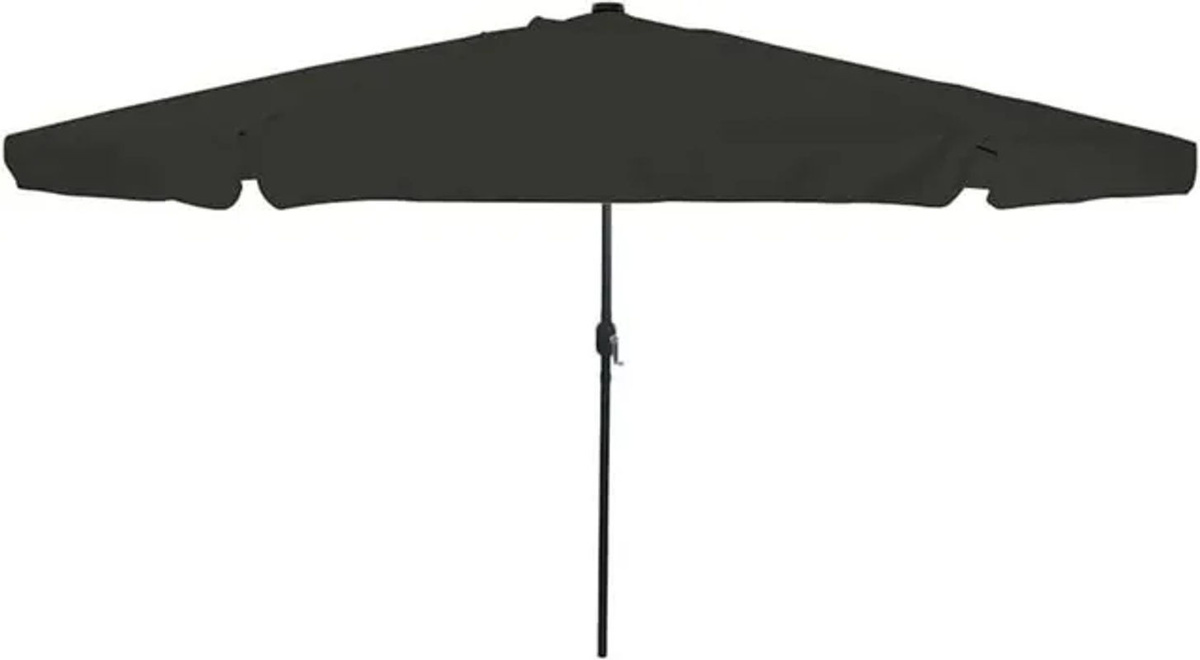 Sonnenschirm mit LED-Leuchten von VIDAXL in Schwarz, Durchmesser: 395 cm, Höhe: 245 cm - Bild 1