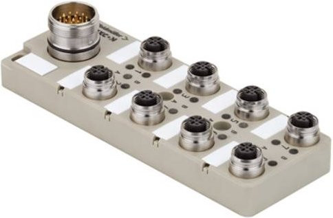 Weidmüller SAI-8-S 5P FC 1848040000 Sensor/Aktorbox passiv M12-Verteiler mit Metallgewinde in Grau - Bild 1