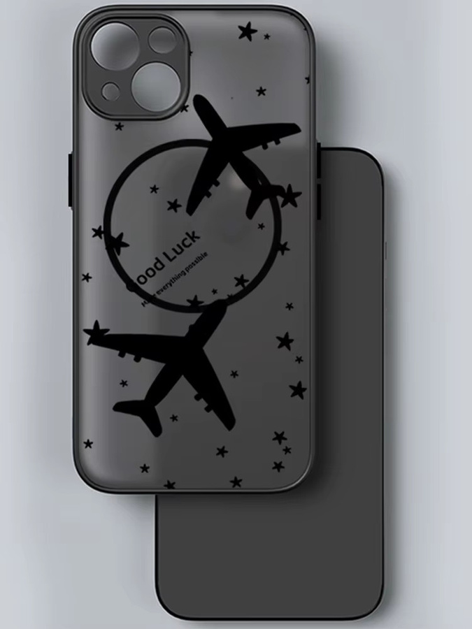 YISHANGOU Flugzeughülle Snowy Mountains für iPhone 16e 15 Pro Max 14 13 Pro Max 16, stoßfeste Magnet-Schutzhülle aus TPU und PC mit mattem Finish - Bild 5