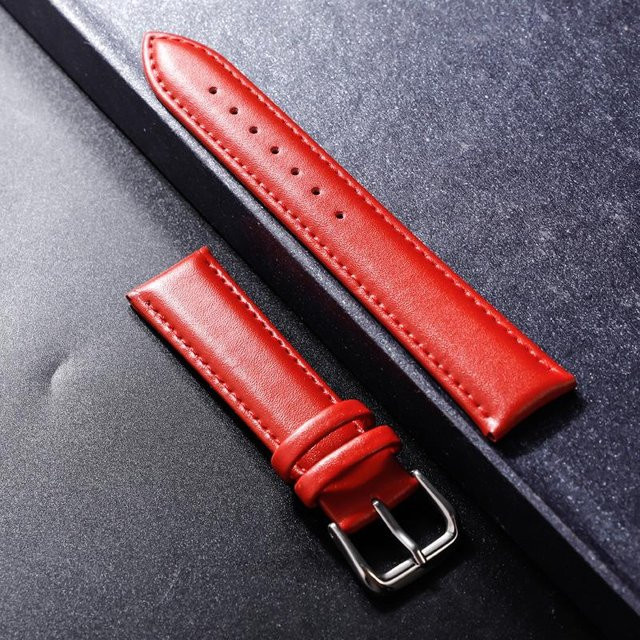 Uhrenarmband Leder, Schwarz, Unisex, 20mm - Bild 1