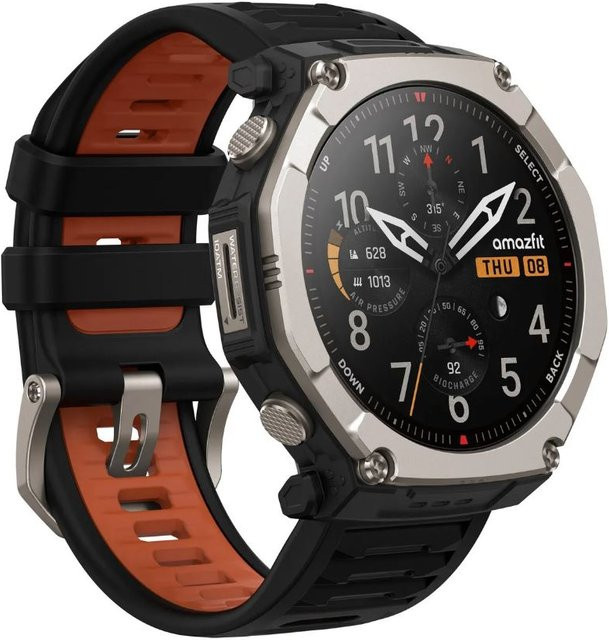 Amazfit T-Rex Ultra 2 Smartwatch Schwarz mit GPS und NFC, 2,03 Zoll AMOLED Display, wasserdicht bis 10 ATM - Bild 1