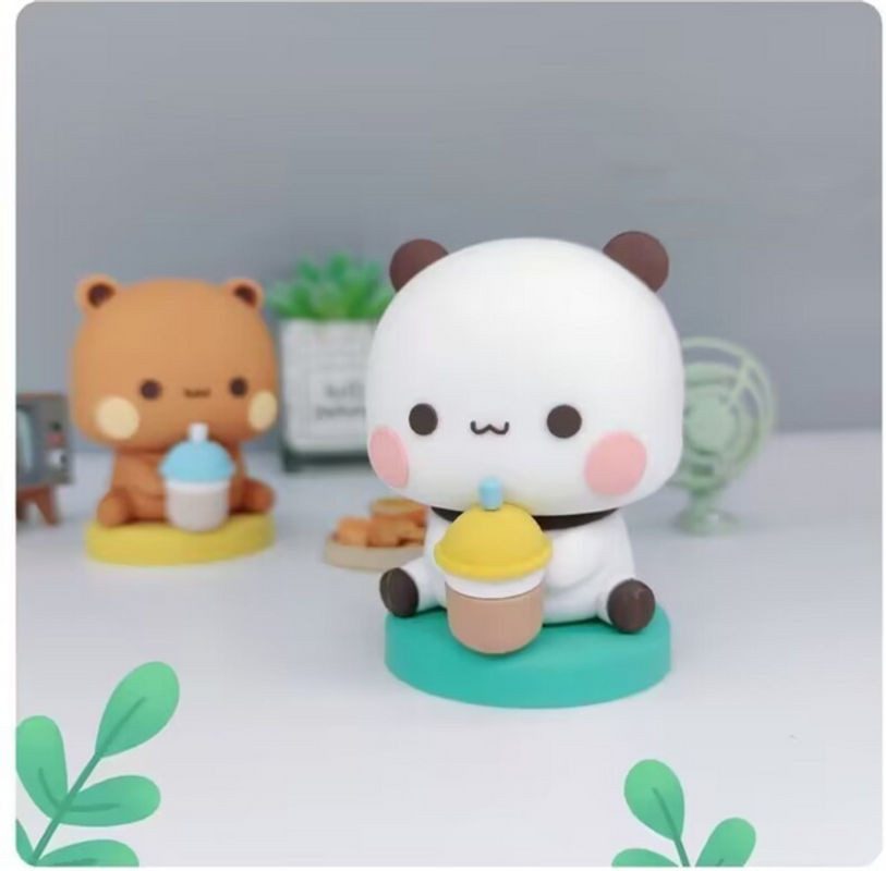 Niedliche Panda Bär Figur Bubu Dudu Kawaii Cartoon Miniatur als Dekoration - Bild 1