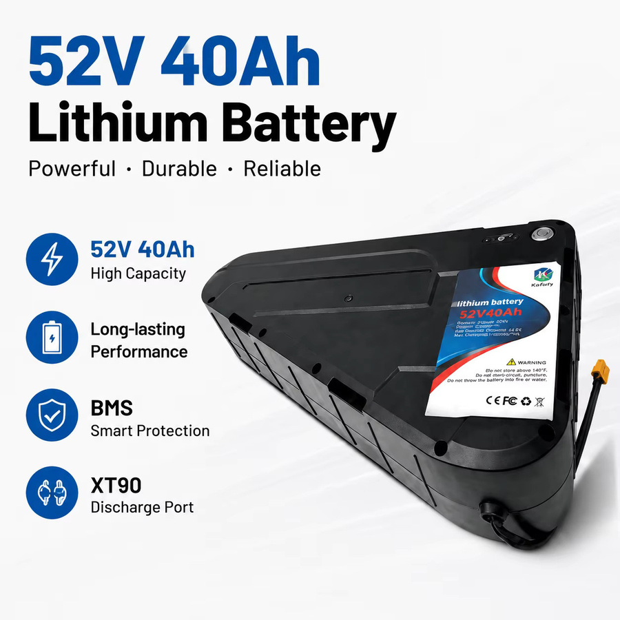 Ddadache Dreieck-Akkupack 20Ah-40Ah in Schwarz, wasserdichtes Gehäuse, leistungsstarker Lithium-Akku für Elektrofahrräder und Roller (350W/500W/750W/1000W) - Bild 5