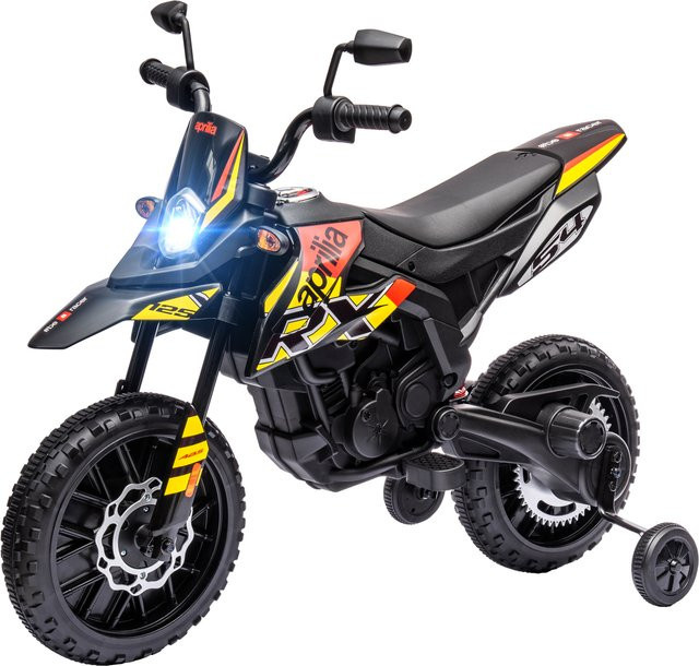 AIYAPLAY Aprilia Kinder-Elektromotorrad mit Musik Gelb - Bild 1