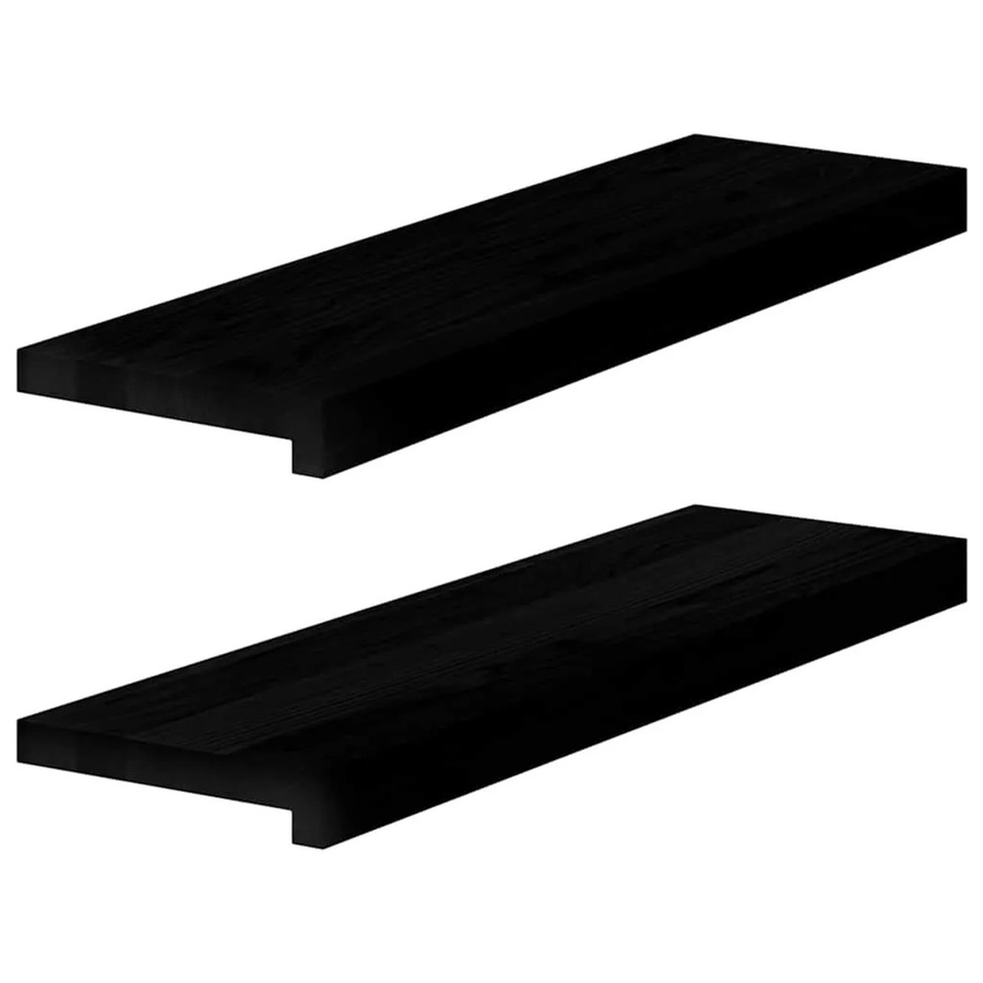 vidaXL Fensterbänke aus Massivholz Eiche, 2 Stück, Dunkelbraun, B: 70 cm, T: 20 cm, H: 2 cm - Bild 2