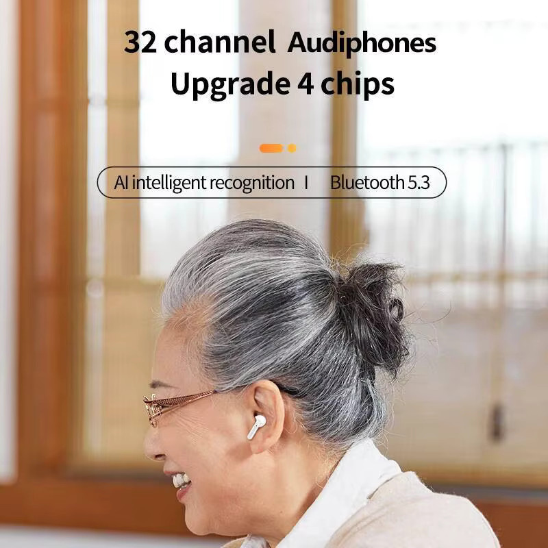Sunffice Bluetooth In-Ear Hörgerät mit Rauschunterdrückung und Tonverstärker, wiederaufladbare Hörhilfe in Weiß - Bild 3
