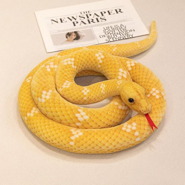 Yiran Health & Beauty Schlangen Plüschtier, Python Stoffpuppe, 65-70cm - Bild 1