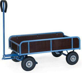 Fetra Handwagen 4124L in Blau mit Luft-Bereifung und 400kg Tragkraft - Bild 1