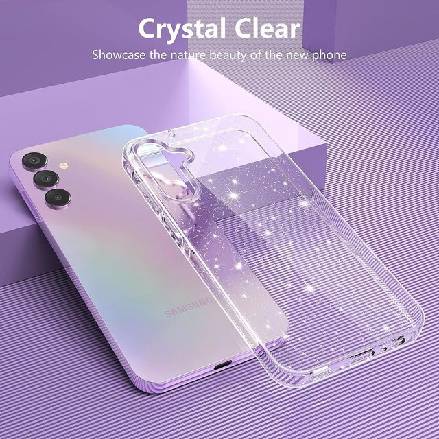 Glitzerhülle Transparent für Samsung Galaxy S24 Ultra S23 FE S22 Plus S21 S20 A55 A54 A35 A34 A33 A25 A24 A15 A14 5G Note 20 Cover - Bild 1