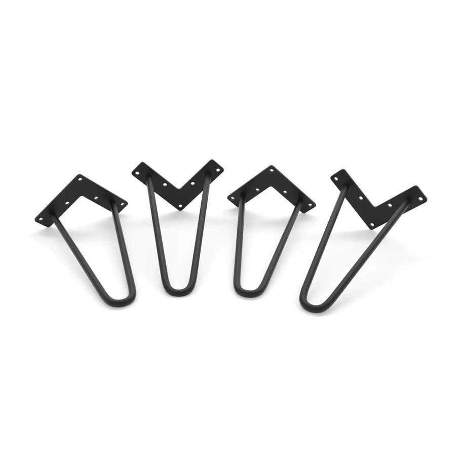 HEVVA Möbelfüße NEAPEL 4er Set Schwarz Matt aus Metall Höhe: 25 cm - Bild 2