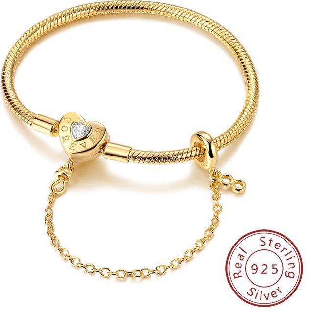 Charm-Armband 925 Silber, Zirkonia, Damen, 19 cm - Bild 1