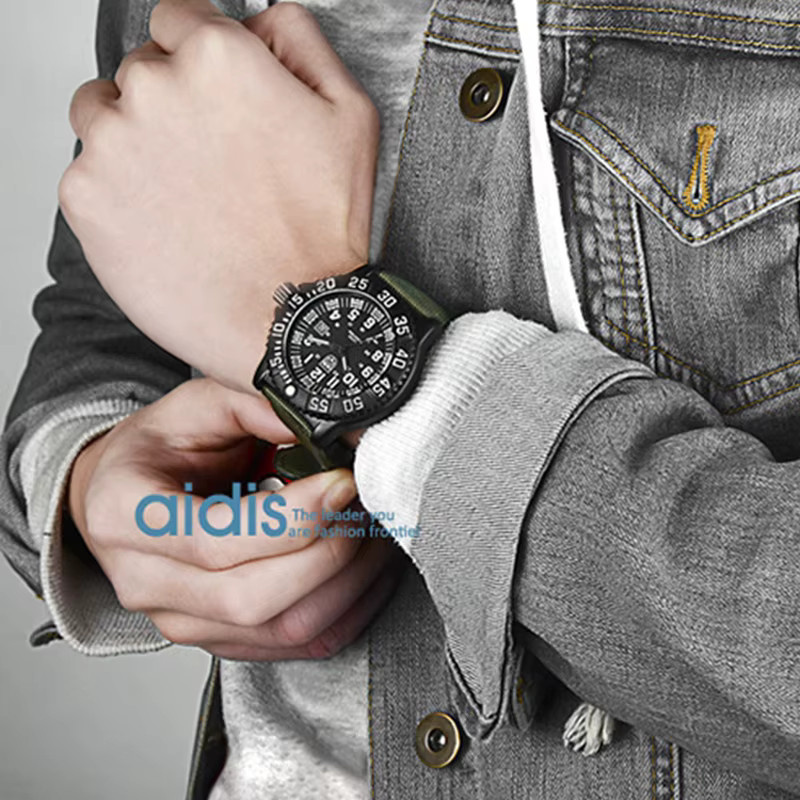 ADDIESDIVE Armbanduhr, Quarzuhr, Messing, Schwarz, Herren - Bild 2