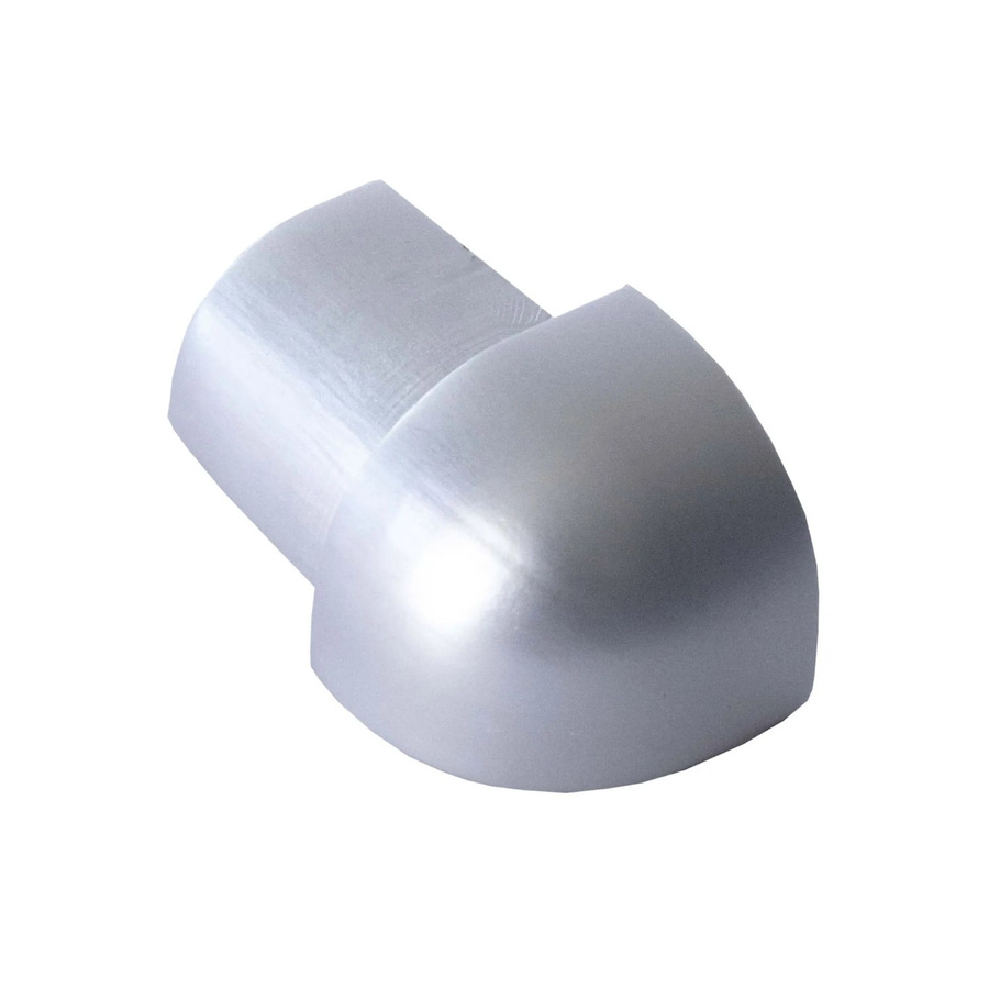 Dalsys Außeneck Fliesenschiene Viertelkreis aus Aluminium in Silber Chrome, Höhe: 10 mm - Bild 2