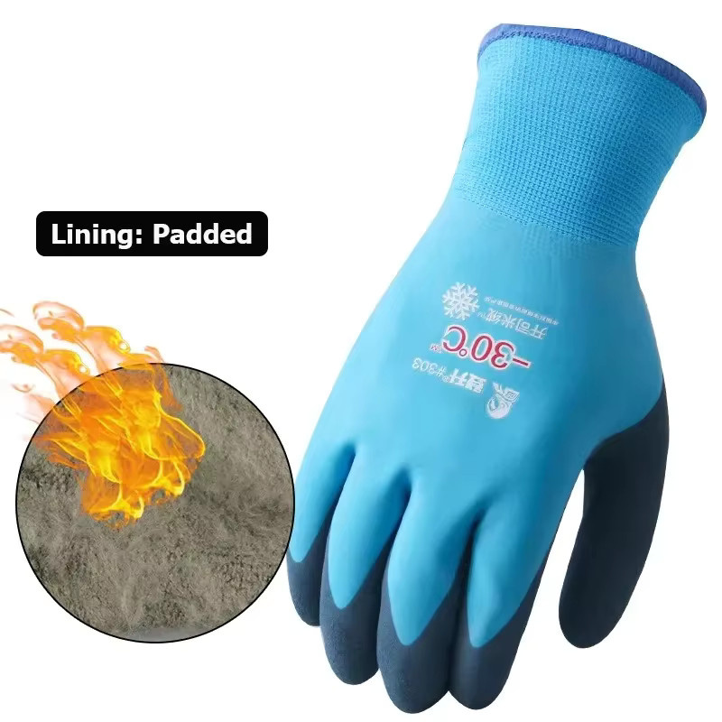 HFYSF Verdickte Arbeitshandschuhe für den Winter, wasserdicht und kältebeständig, gepolsterte Outdoor-Handschuhe mit CE EN388 Zertifizierung - Bild 2