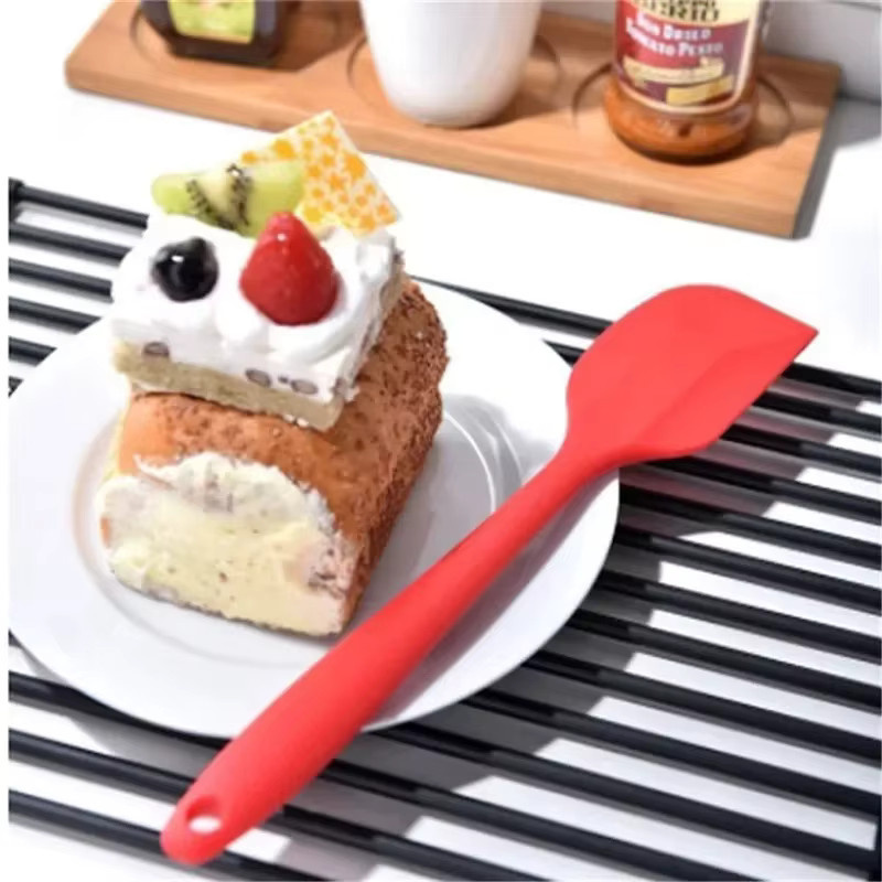 WIKHOSTAR Silikonschaber in Lila, Hitzebeständiger Silikonspatel zum Kochen und Backen - Bild 5