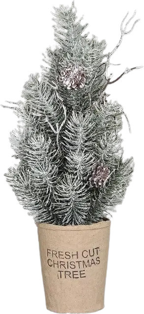 Künstlicher Weihnachtsbaum Rachel von Aplanta im Pappmache Topf, Höhe: 30 cm - Bild 1