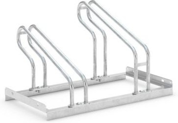 Bügelparker WSM aus feuerverzinktem Stahl, 1-seitig mit 2 Einstellplätzen für Reifen bis Breite 55 mm, B/T/H: 700 x 538 x 415 mm - Bild 1