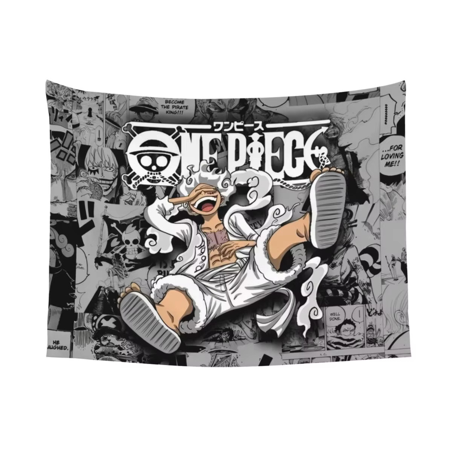 Luffy One Piece Wandteppich von Bandai im Boho-Stil, mehrfarbiger Anime-Wandbehang aus Textil für dein Zuhause - Bild 2