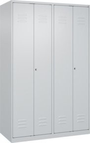 C+P PSA Doppel-Spind Classic PLUS mit 4 Abteilen, Grau, H x B x T: 185 x 120 x 50 cm - Bild 1