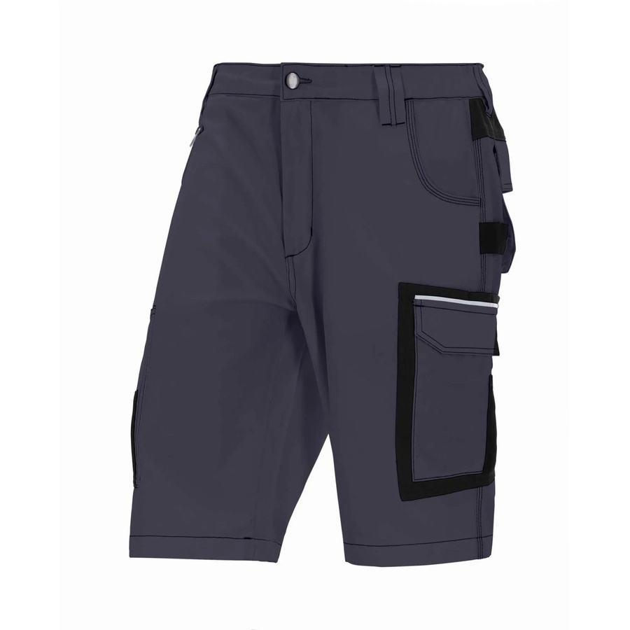 Eliworx Workwear Shorts mit Stifttasche und reflektierenden Details in Grau - Bild 2
