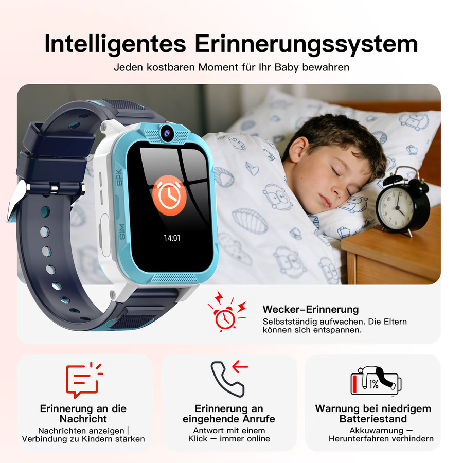 Blackview Z40 Pro 4G Kinder-Smartwatch mit Videoanruf, GPS-Ortung und 850mAh Akku in Schwarz oder Pink - Bild 3