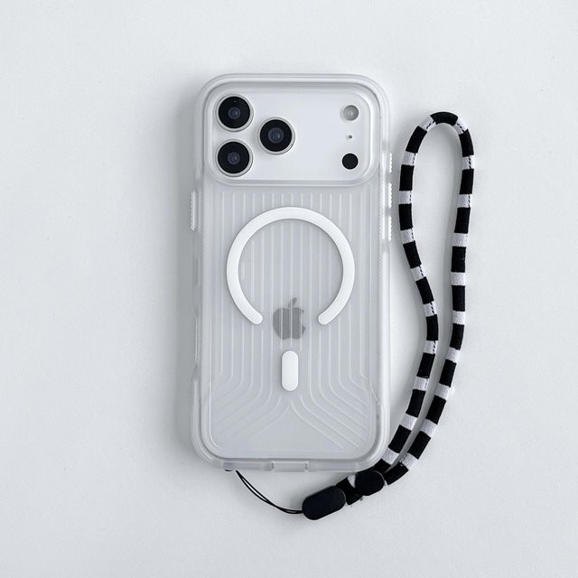Tech-21 FlexPro MagSafe Schutzhülle für iPhone 17 Pro Max, transparent, wellenförmiges Design mit magnetischem kabellosem Laden und staubdichtem Schutz - Bild 1