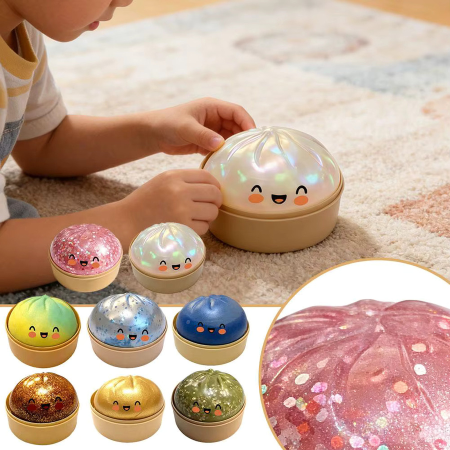 Bandai Baozi Squishy Spielzeug, Häschen in Dampfgarer-Basis, 1-teiliges Set - Bild 2