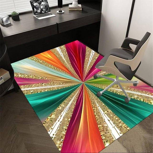 Yun2 Home Teppich Abstrakt Modern Multicolour Rutschfest Waschbar B/H: 60 x 90 cm - Bild 1