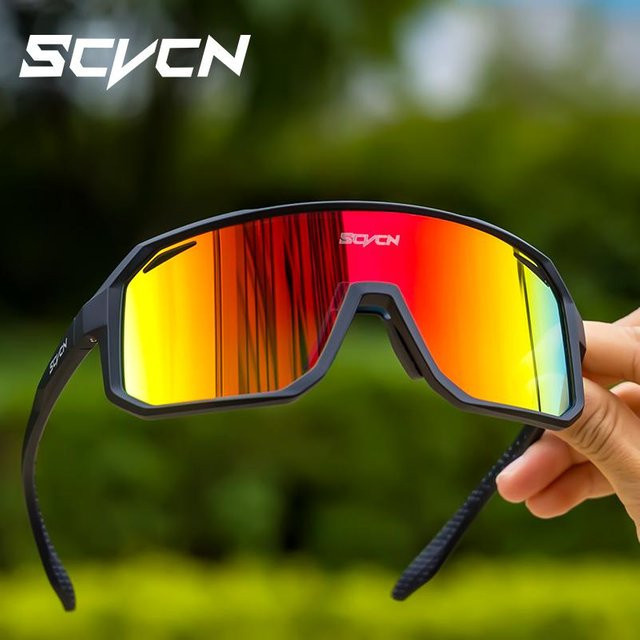 SCVCN Sportsonnenbrille, Unisex, Vollrand, Kunststoff - Bild 1