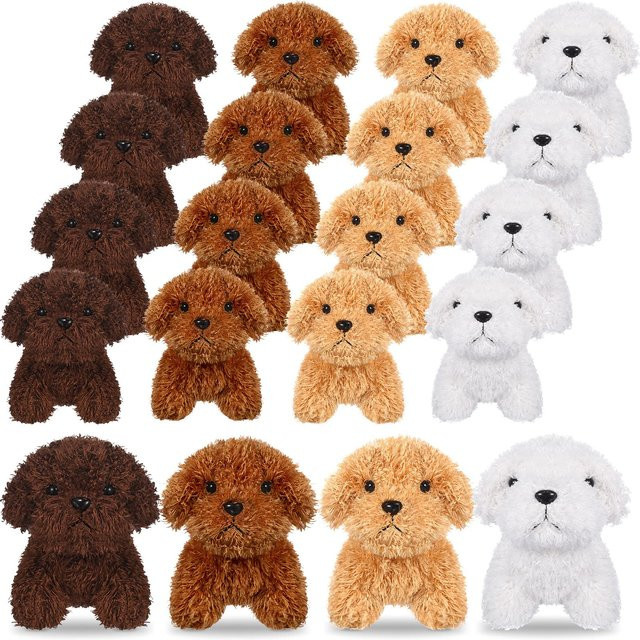 Linyi toy Mini-Stoffhunde, Kuscheltier, 16-teiliges Set, bunt / mehrfarbig - Bild 1