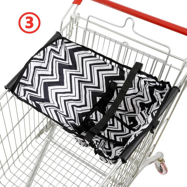27kids Baby-Einkaufswagen-Sitzkissen und Outdoor-Schutzhülle für Kleinkinder in Schwarz und Multicolour - Bild 1