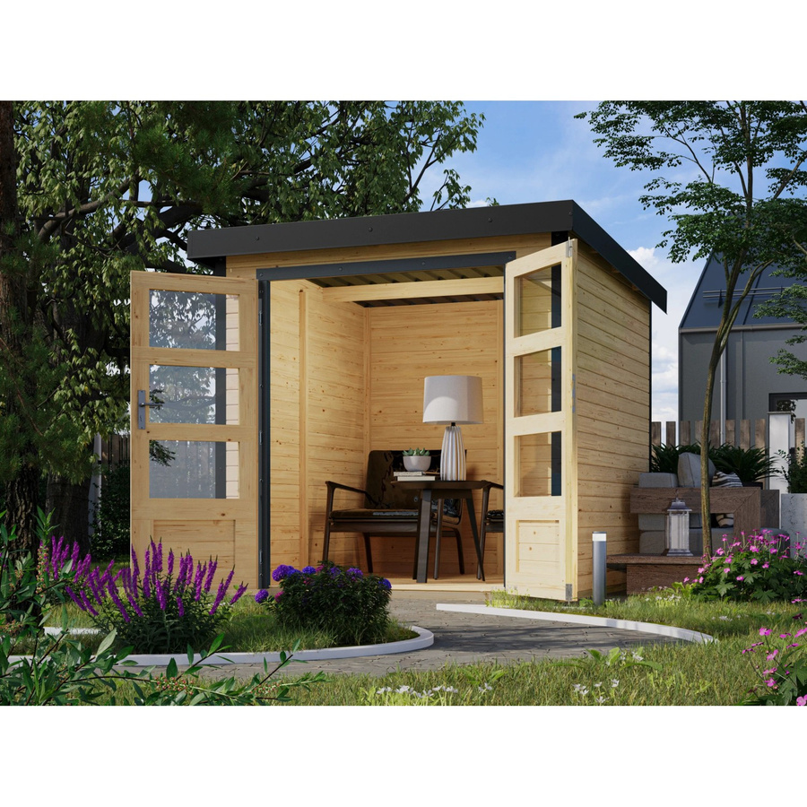 Karibu Gartenhaus Diego A in Anthrazit mit 4,45 m² Grundfläche - Bild 2