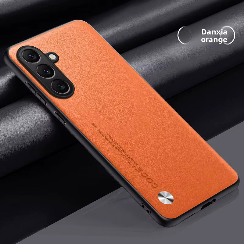 Slim Leder-Schutzhülle für Samsung Galaxy S22 S23 S24 S25 S26 Ultra Plus A57 A37 A27 A17 A07 A56 A36 in Orange und Purple - Bild 2