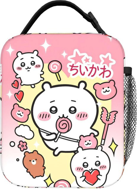 Bandai Chiikawa Cartoon Isolierte Kühltasche für dein Mittagessen in Pink - Bild 1
