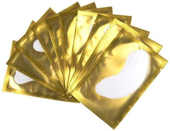 Faylisvow Wimpernverlängerungs-Papierflicken, Gold, Glänzend, 50 Paar, Unisex - Bild 1
