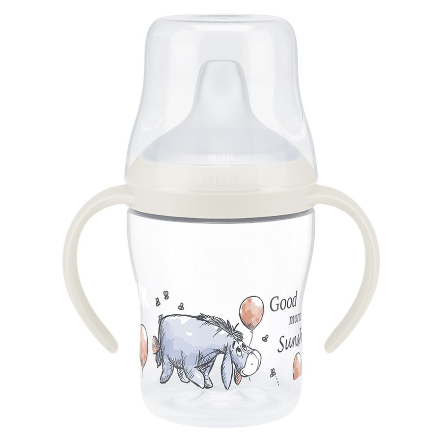 NUK Trinklernflasche First Choice Plus mit Silikon-Tülle Disney I-Aah, Weiß, 150 ml - Bild 1