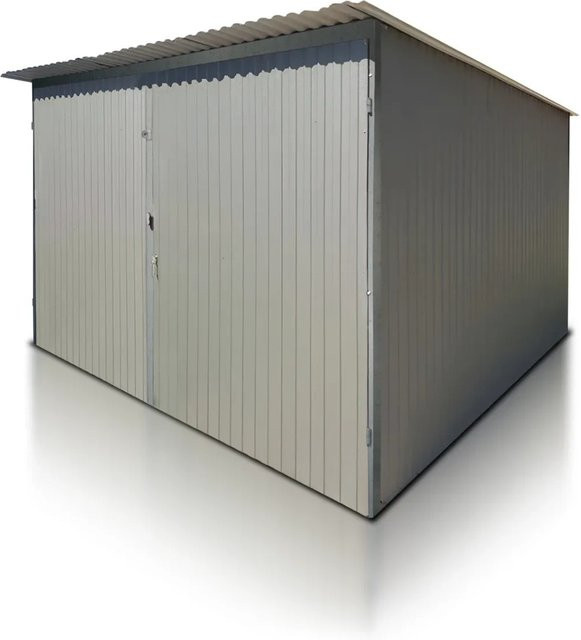 Liderstal Einzelgarage Standard aus Trapezprofilblech in Graphit, B/T: 300 x 300 cm - Bild 1