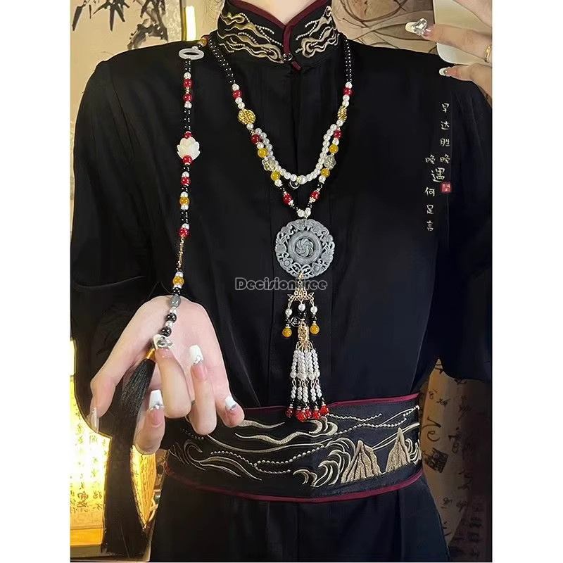 Lange Anhänger-Halskette, Bunt, Unisex, Ohne Stein - Bild 3