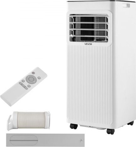 VEVOR Mobiles Klimagerät 3-in-1 Monoblock mit 7000 BTU und 2kW, Kühlung, Entfeuchter und Ventilator, Weiß, mit LED-Touchpanel, Fernbedienung und 24h-Timer, Energieeffizienzklasse A - Bild 1