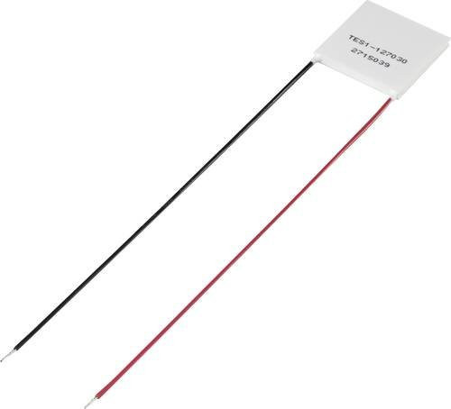 TRU COMPONENTS TES1-127030 Peltier-Element 15.4 V/DC 3A 25.7W B/T/H: 30 x 30 x 3.6 mm in Weiß - Bild 1