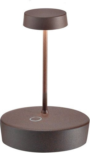 Zafferano Swap Pro Mini LED-Akkuleuchte in Rost matt aus Aluminiumdruckguss, dimmbar und wetterfest IP65 - Bild 1