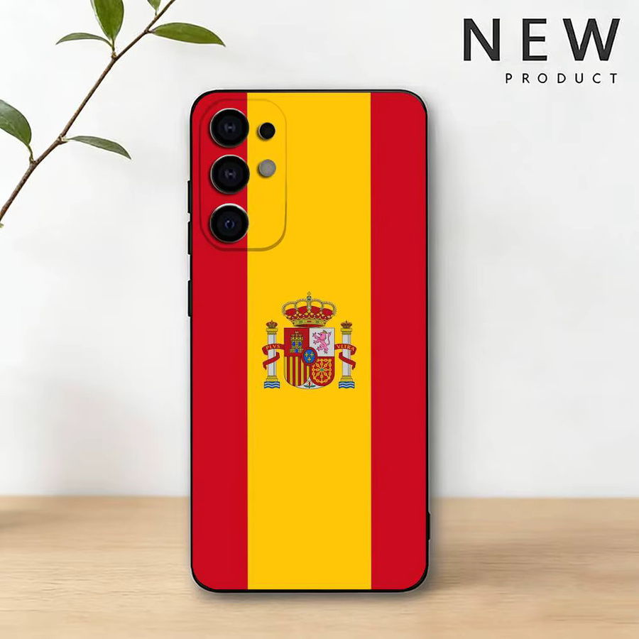 Handyhülle mit spanischer F-Flagge für Samsung Galaxy S25 S24 S23 S22 S21 S20 Ultra Plus FE Lite in Schwarz - Bild 2