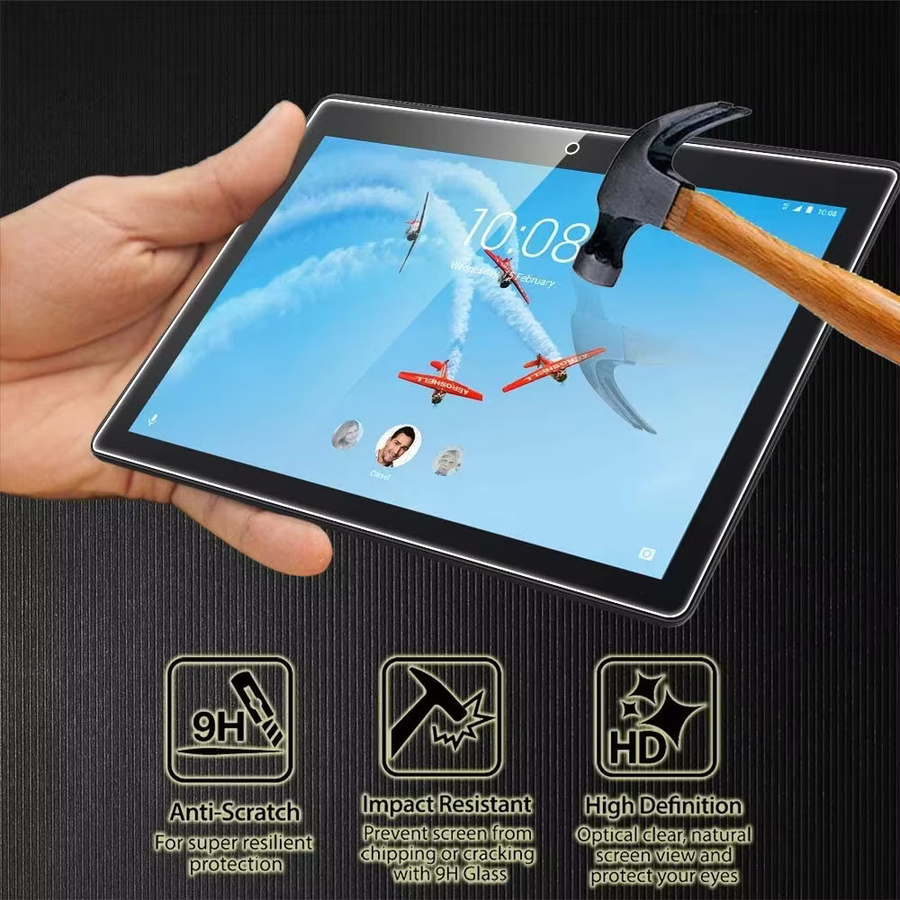 Lenovo Tab M10 TB-X605F X505F Displayschutzfolie aus 9H gehärtetem Glas, transparent, 1 Stück - Bild 5