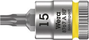 Wera Zyklop Bitnuss TX 15 mit 1/4 Zoll Antrieb, silberfarben aus Edelstahl - Bild 1